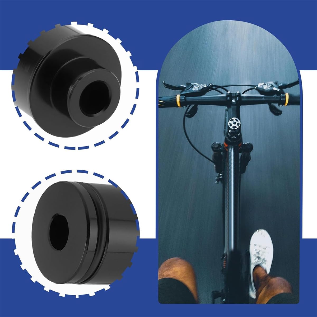 sztuki adapterów piasty z osią przelotową od 15 mm do 9 mm, ze stopu aluminium CNC, kompatybilne z piastami z osią przelotową