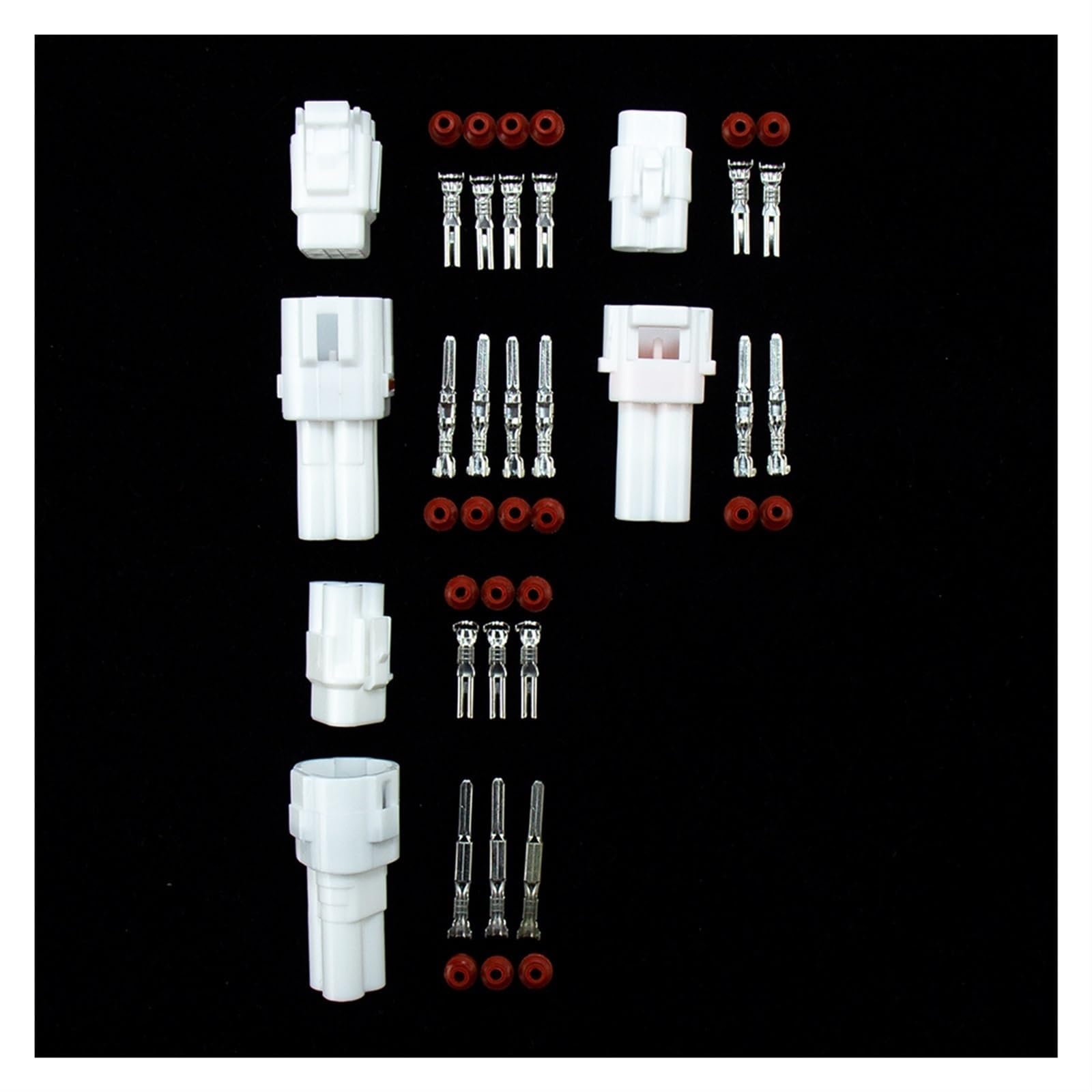 Conector de cableado automovilístico 30set 2Pin 3Pin 4Pin Motocicleta Motocicleta Conecte Alambre eléctrico a Prueba Agua(E 210pcs)