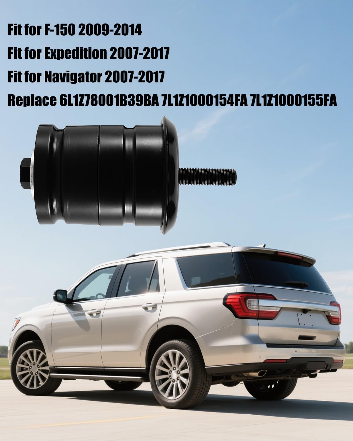 4Pcs Upper Lower Body Mount Kit Fit for Ford Expedition 2007-2017 F-150 2009-2014 Lincoln Navigator 2007-2017 Replace 6L1Z78001B39BA