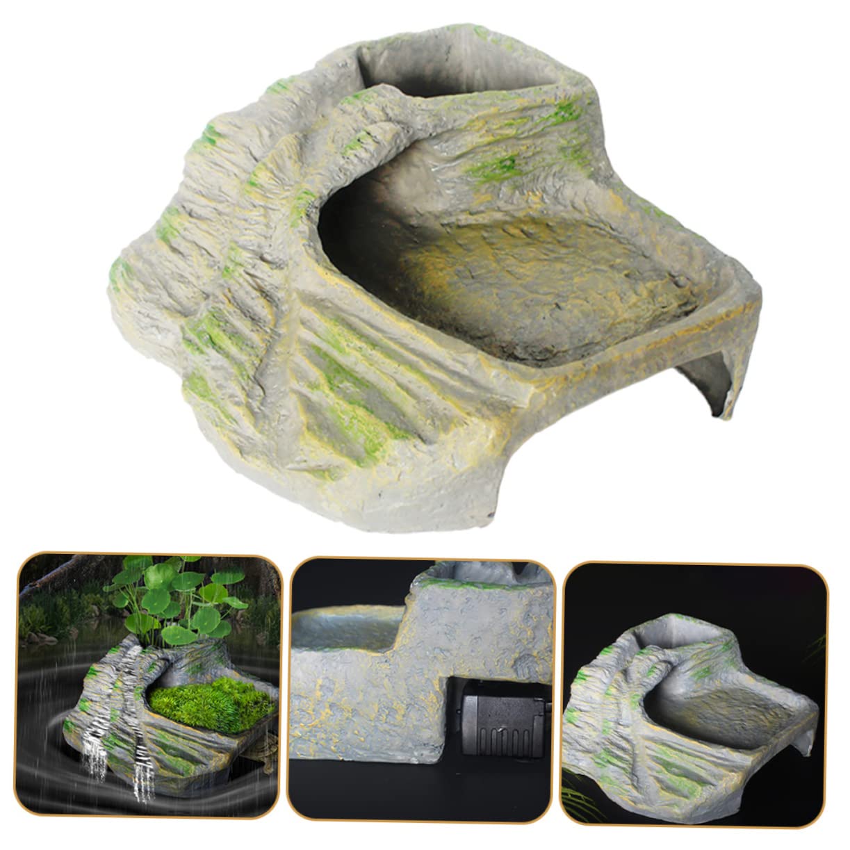 Garneck Tortoise Basking Platform Reptile Landscape Hideout Cave Lizard Climbing Realistic Rockery