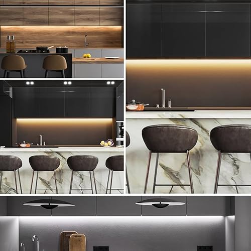 Miniatura 6 de TOPAI Tira LED COB ultrafina de 0.197 in de 24 V, CCT, regulable, blanco, 2700-6500K, CRI90+, sin puntos, 16.4 pies, 608 LEDsM, de alta densidad,