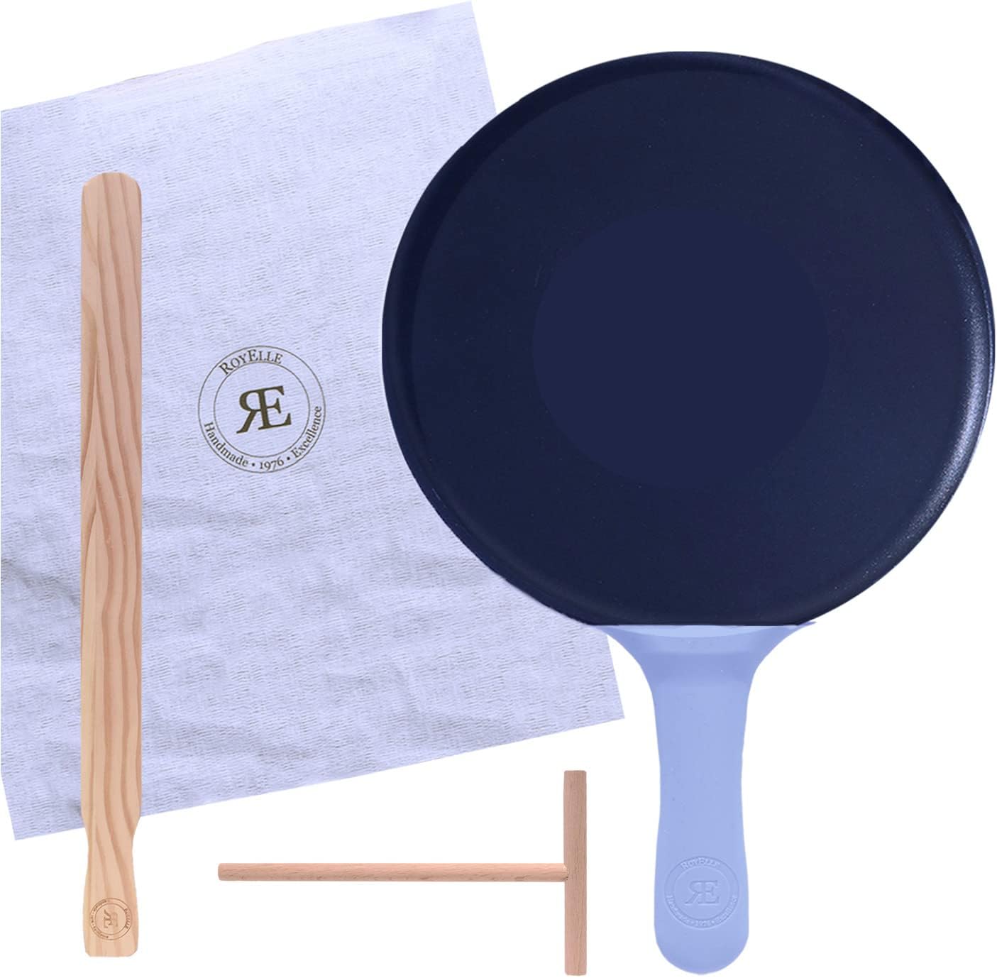 RoyElle CookWare Premium 12 inch Aluminum Crepe Pan Kit