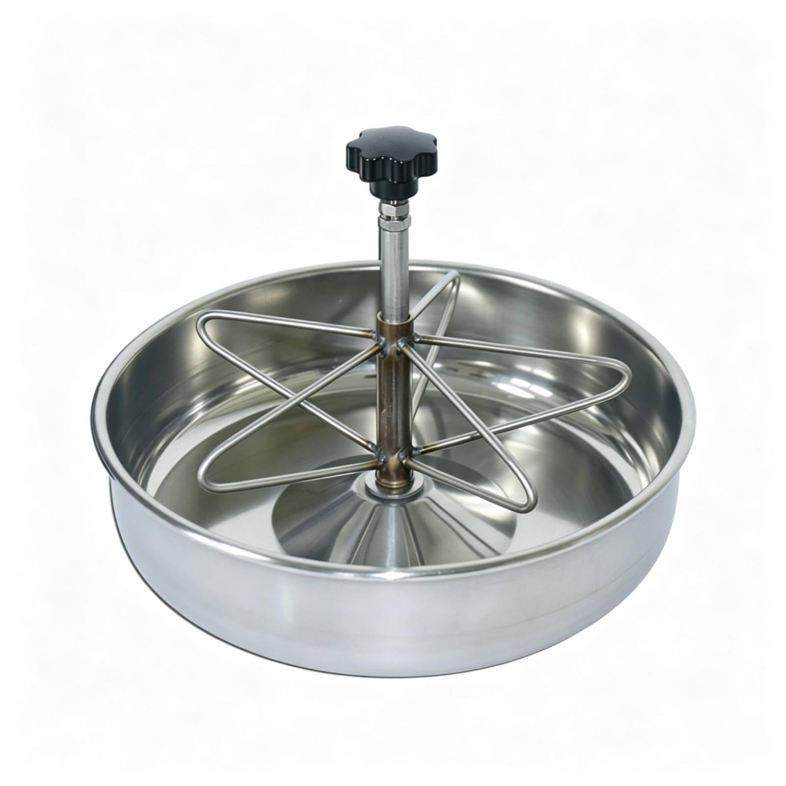 CALANDIS Piglet Feeding Trough Round Pig Feeder with Compartments Shallow Piglet Feeder for Piglets, Farrowing Crates, Nursery Pens 28CM Stainless Steel-picture-12