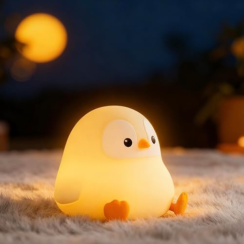 Miniatura 10 de Lámpara de noche linda con forma de pato, lámpara de pato Dodo, forma de frijol, luz LED de pato blando novedosa, luz nocturna regulable de Pato
