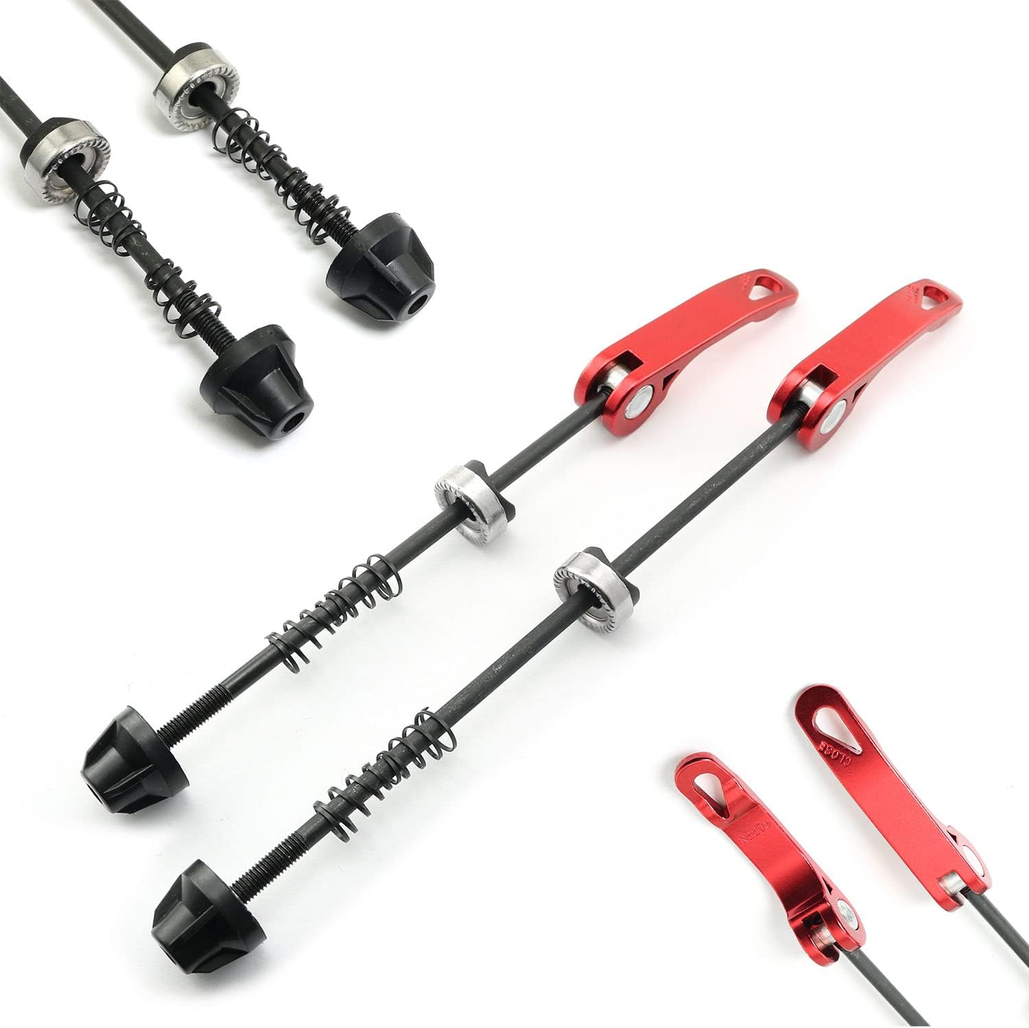 Pro Bamboo Kitchen Bike Wheel Hub Front and Rear Skewers