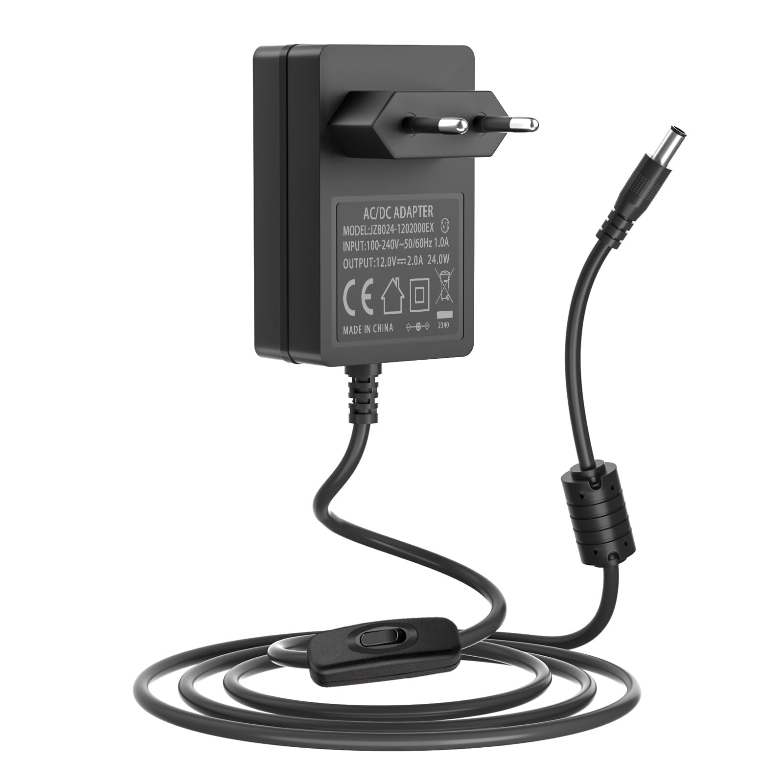 12V 2A Netzteil Ladegerät Kompatibel mit Seagate Festplatte Freeagent Goflex WD Western Digital My Book Essential Digital Externe Festplatte HDD WD My Cloud Netzkabel