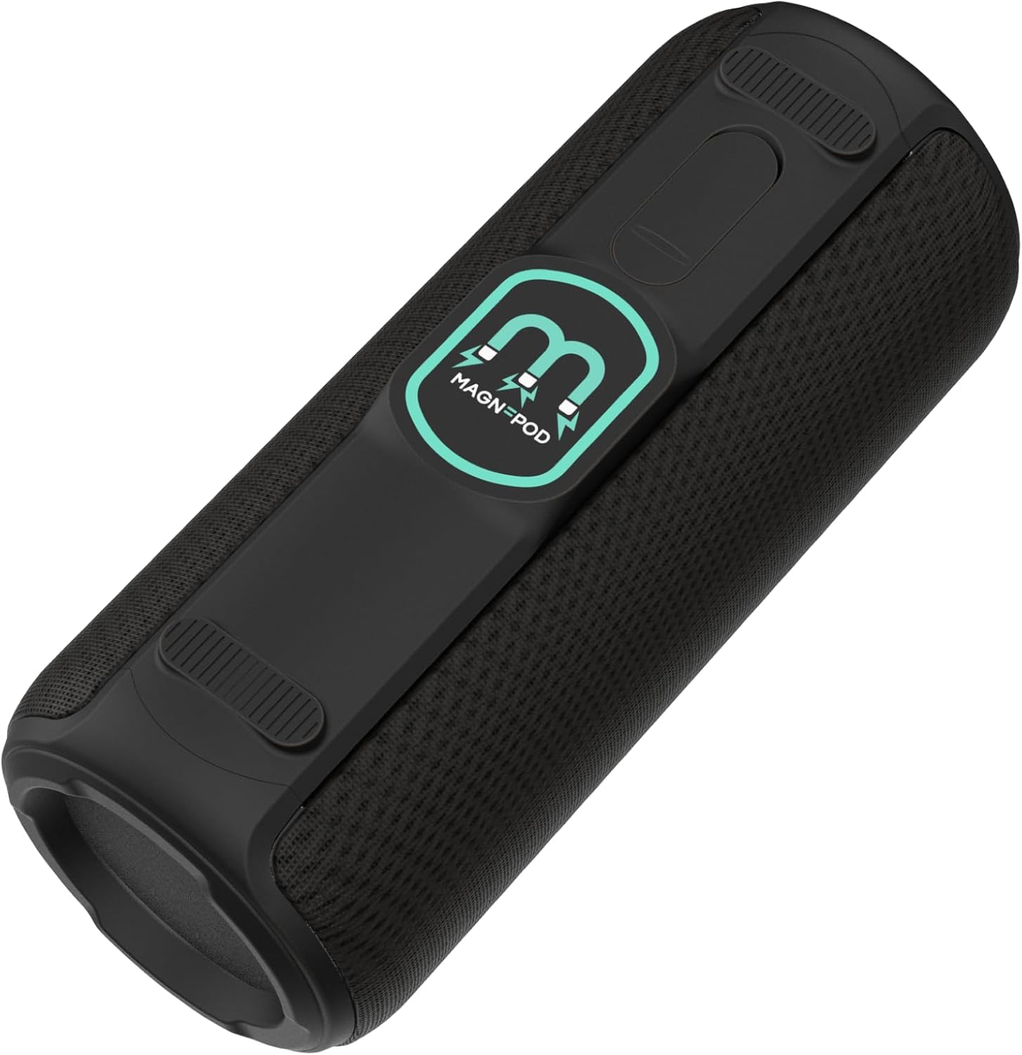 Underside view of the BOTE MAGNEBoom Surge speaker showing the MAGNEPOD attachment point