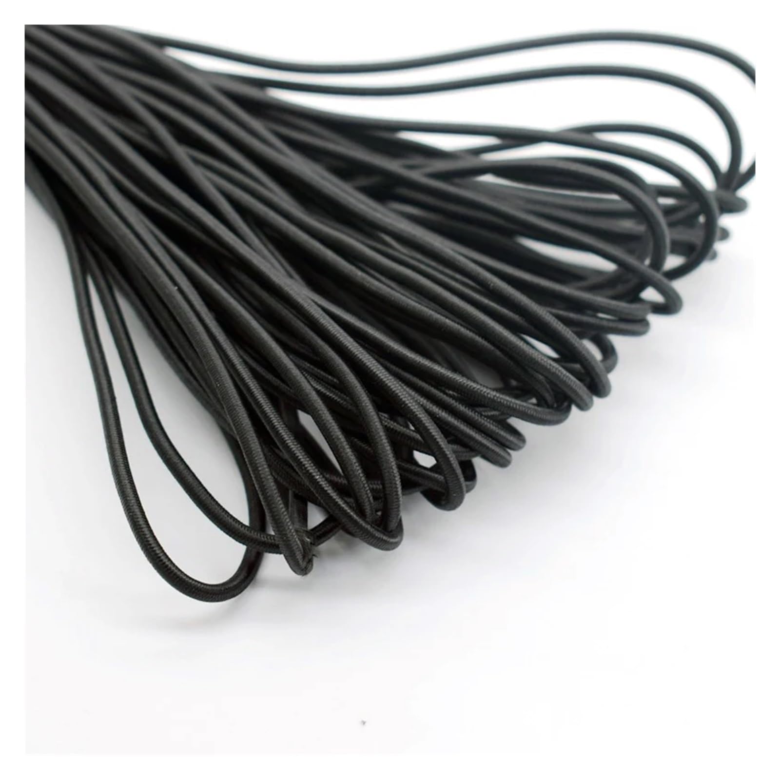 1/2/3/4/5MM mocna elastyczna lina biały/czarny wysokiej jakości elastyczna lina gumka szycie odzieży Craft dla majsterkowiczów akcesoria krawieckie(Black,5mm 10meters)