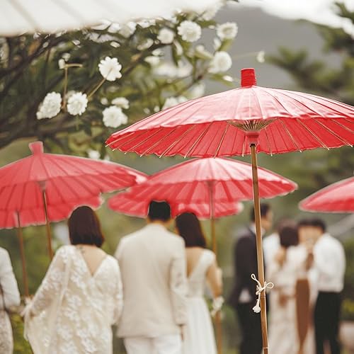 Miniatura 4 de Koyal Wholesale sombrilla de papel de 32 pulgadas, paquete de 4 paraguas para boda, damas de honor, regalos de fiesta, sombra de sol de verano (4