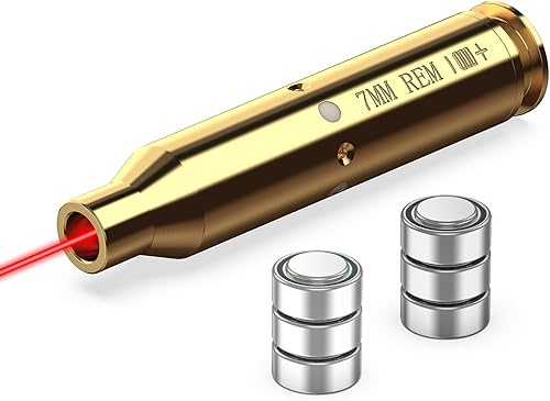 Vista 11 de MidTen Rojo Bore Sight Láser 380AUTO/300BLK/.40/30-30WIN/.44 Cal/7MM Láser Boresighter Rojo Láser de Apuntado con 6 piezas