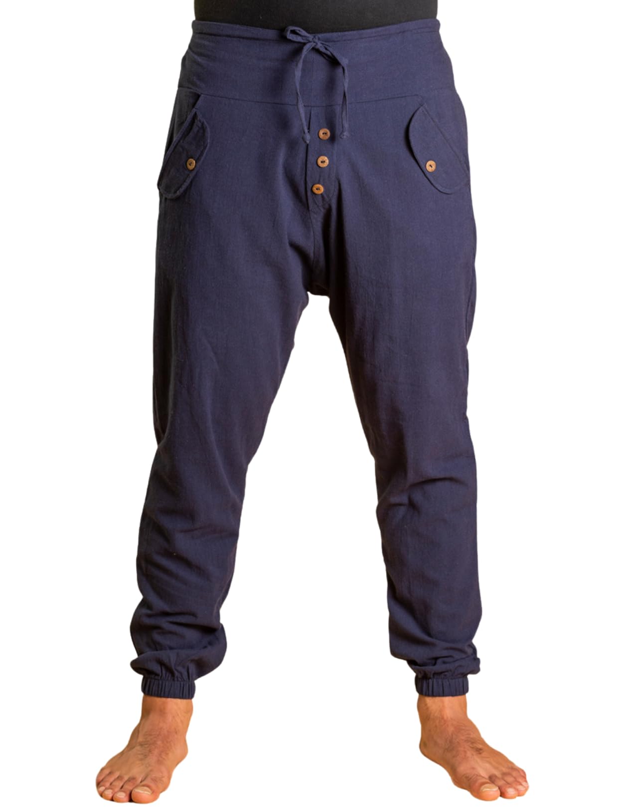 Panasiam Unisex Dark Blue Yogipants 01, Cotton, Darkblue, M