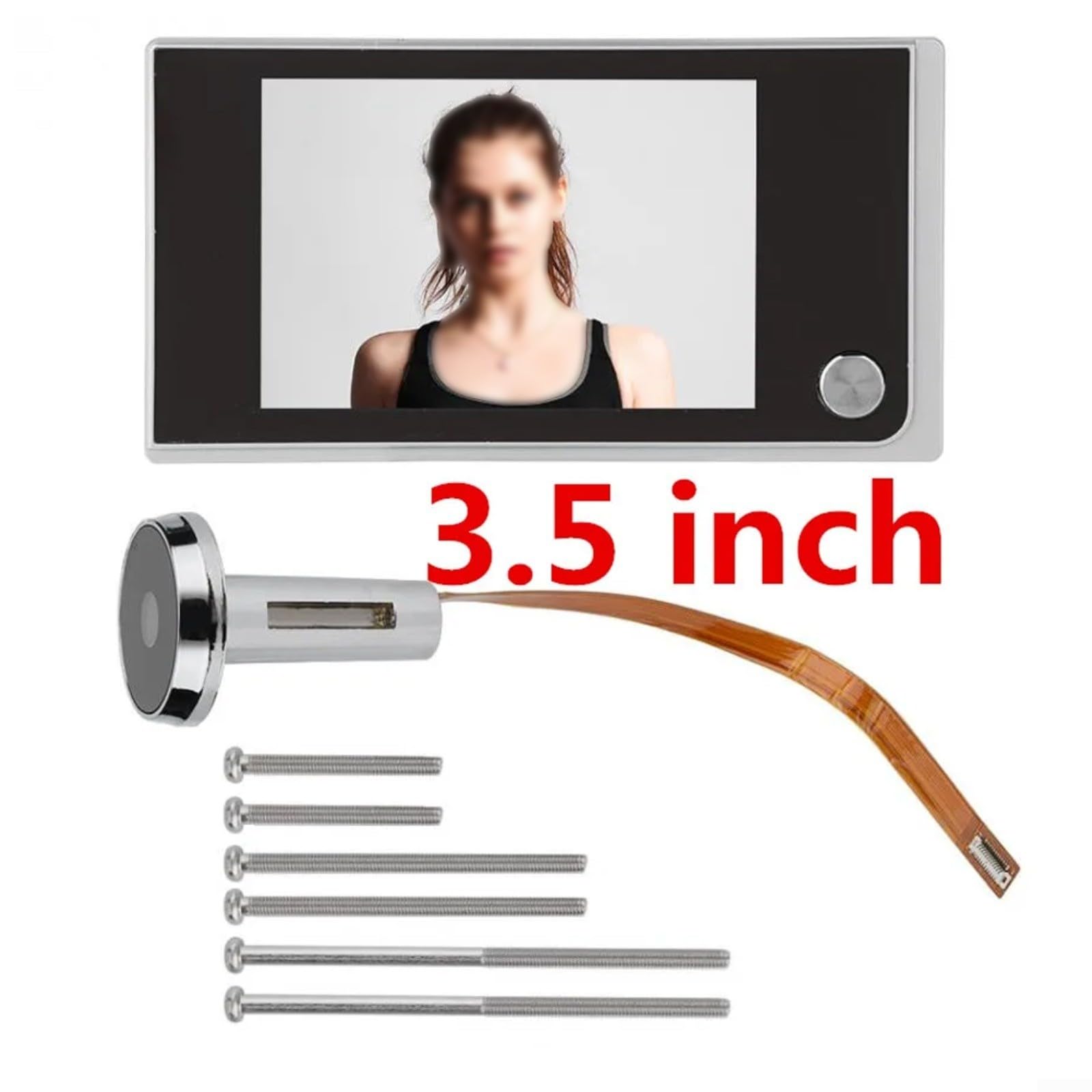 Videocamera spioncino digitale wireless con schermo LCD da 3,5" (9 cm) 720P HD, telecamera per campanello intelligente di sicurezza con angolo ampio a 120° per il monitoraggio domestico