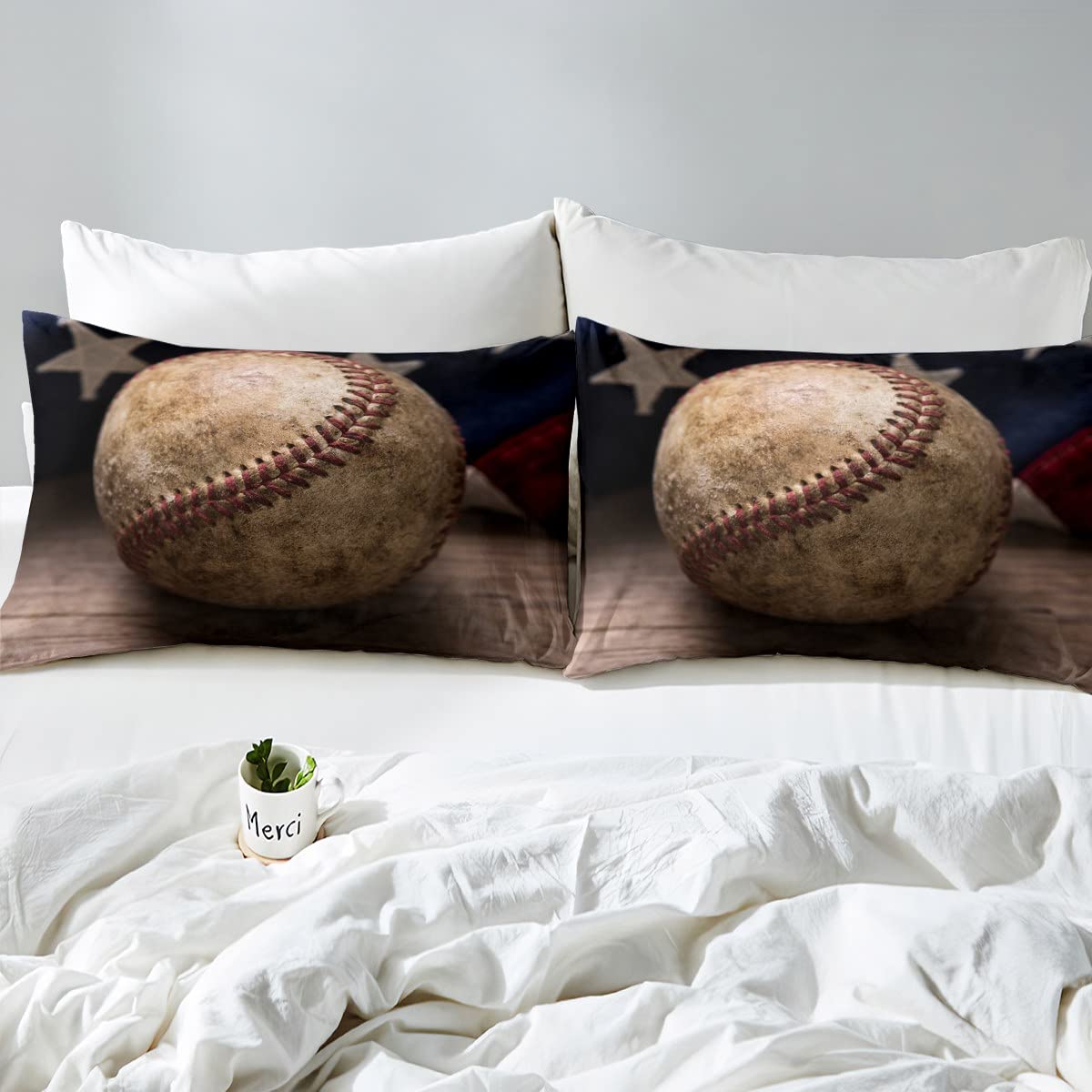 Honkbal beddengoed lakens sport lakenset voor kinderen jongens meisjes thuis run blauw beddengoed hoeslaken bal spelletjes bed cover kamer 4-delige kingsize