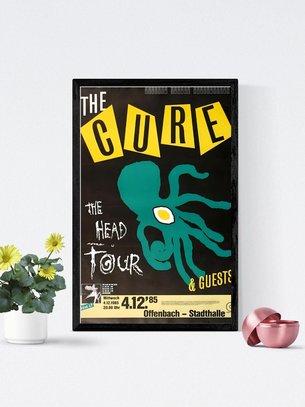 The Cure 1985 Head Tour Poster Offenbach Concert Retro | Vintage