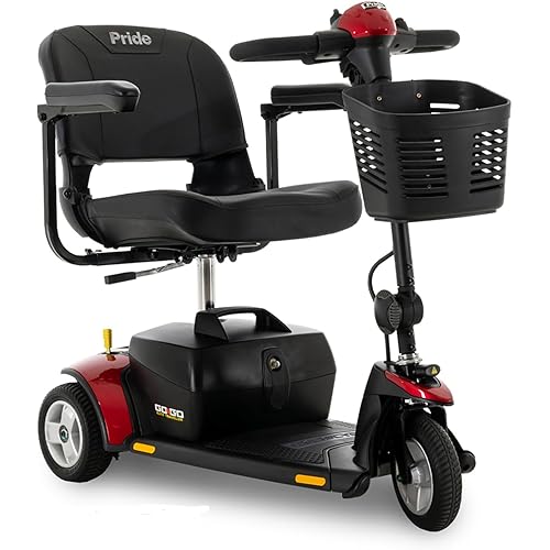 Pride GoGo Elite Traveler 3-Wheel Mobility Scooter, Feather-Touch Disassembly, with 5-Year Extended Warr (18 AH Battery (Up to 10.5 Mile Range))