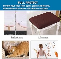 Vista 4 de ANWUCHEN - Fundas de taburete rectangulares, paquete de 4 fundas elásticas rectangulares para taburetes de bar, fundas elásticas de tela jacquard