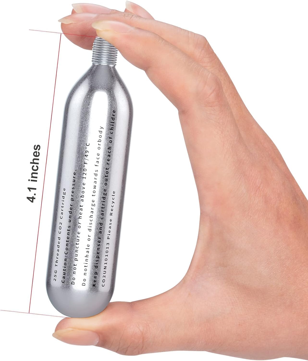 CXWXC Zestaw wkładów co2 25g, wkłady gwintowane CO2 25 g, kompatybilny z zaworami Presta i Schrader (CO2-25G-6PCS)