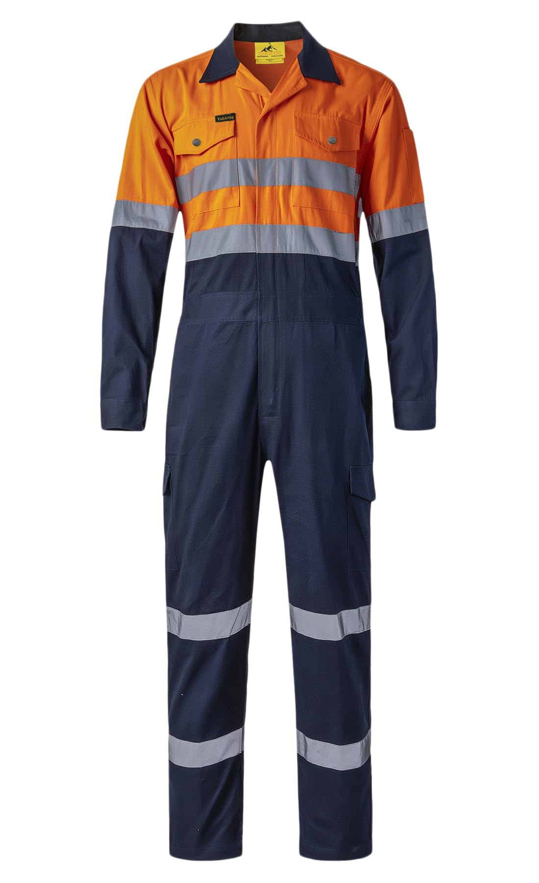 Męski odblaskowy kombinezon oddychający kombinezon mechaniczny długi rękaw kombinezon roboczy Hi Vis kombinezony