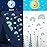Quanhaigou Rainbow Clouds Stars Glow in The Dark Wall Stickers DIY Home Decor for Kid Boys Girl Bedroom Bathroom Decorations