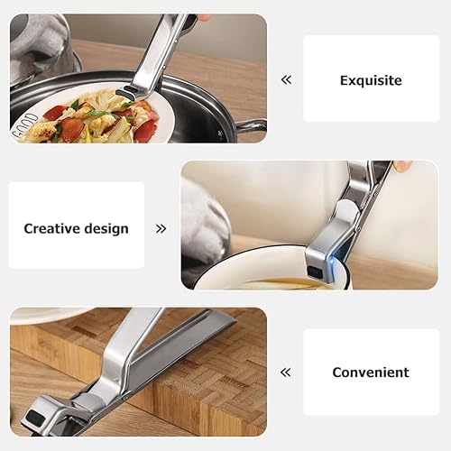 Miniatura 9 de Luxshiny Clip de tazón caliente Clip anti-quemaduras para tazón Clip Traducir Acero inoxidable Electrodomésticos Placa Bowl Clip