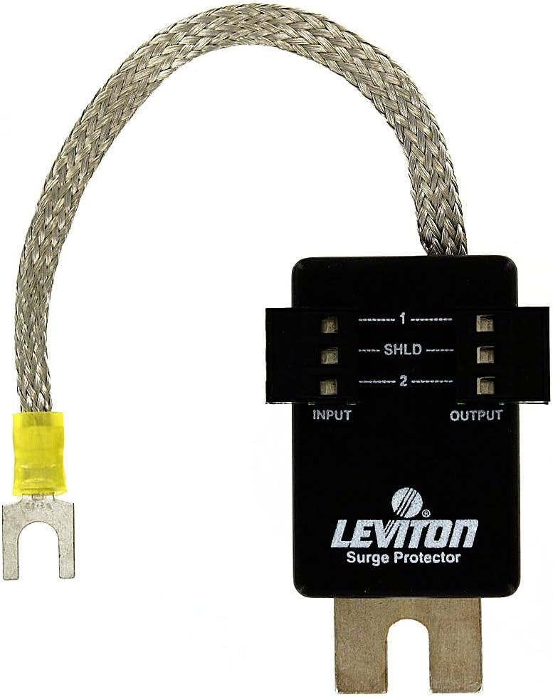 Leviton 3420-9 9.6 Volt DC, Pole, Communication Module Surge Protective Device, 3-Pin Header Connector, Surface Mounted