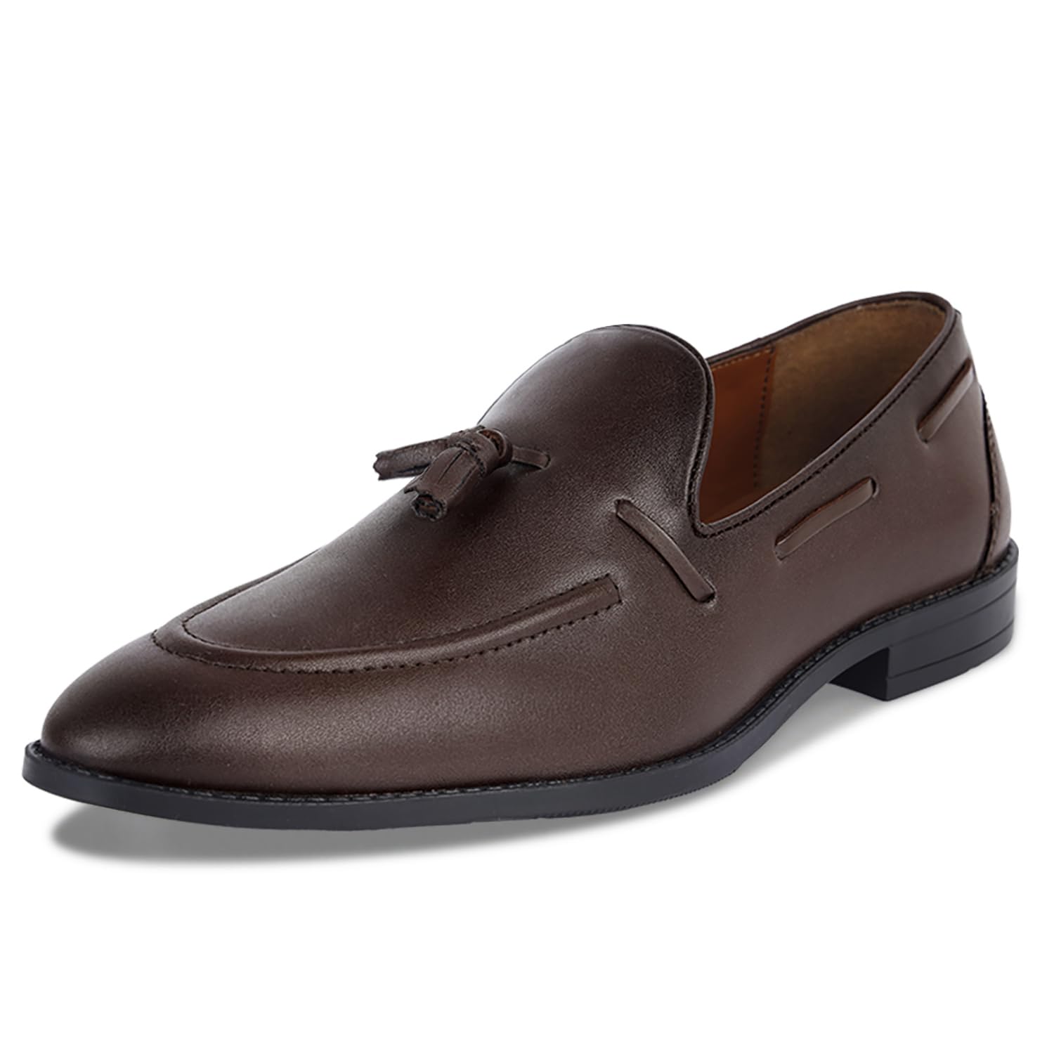 LOUIS STITCH Loafers Formal Shoes for Men Slip-On Moccasins with Tassel | Ideal for Business, Casual, Parties | Solid Brunette Brown | UK Size 12 (LSRGMCTA) (B0CWLR1WH1) Amazon Price History, Amazon Price Tracker