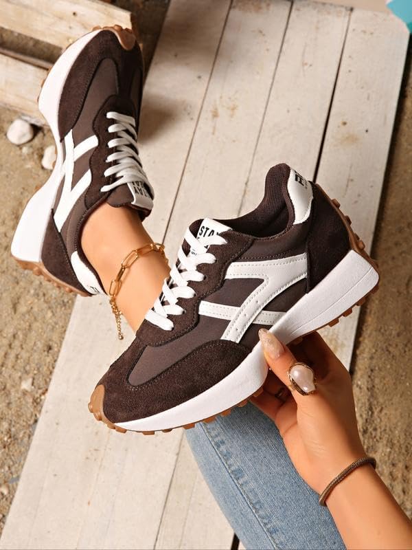 Women's Fashion Thick Sole Sneakers, Breathable Walking Shoes, Comfortable Support, Casual All-Season Footwear, Ideal for Daily Wear & Gym, Casual Athletic Sneakers - Image 4