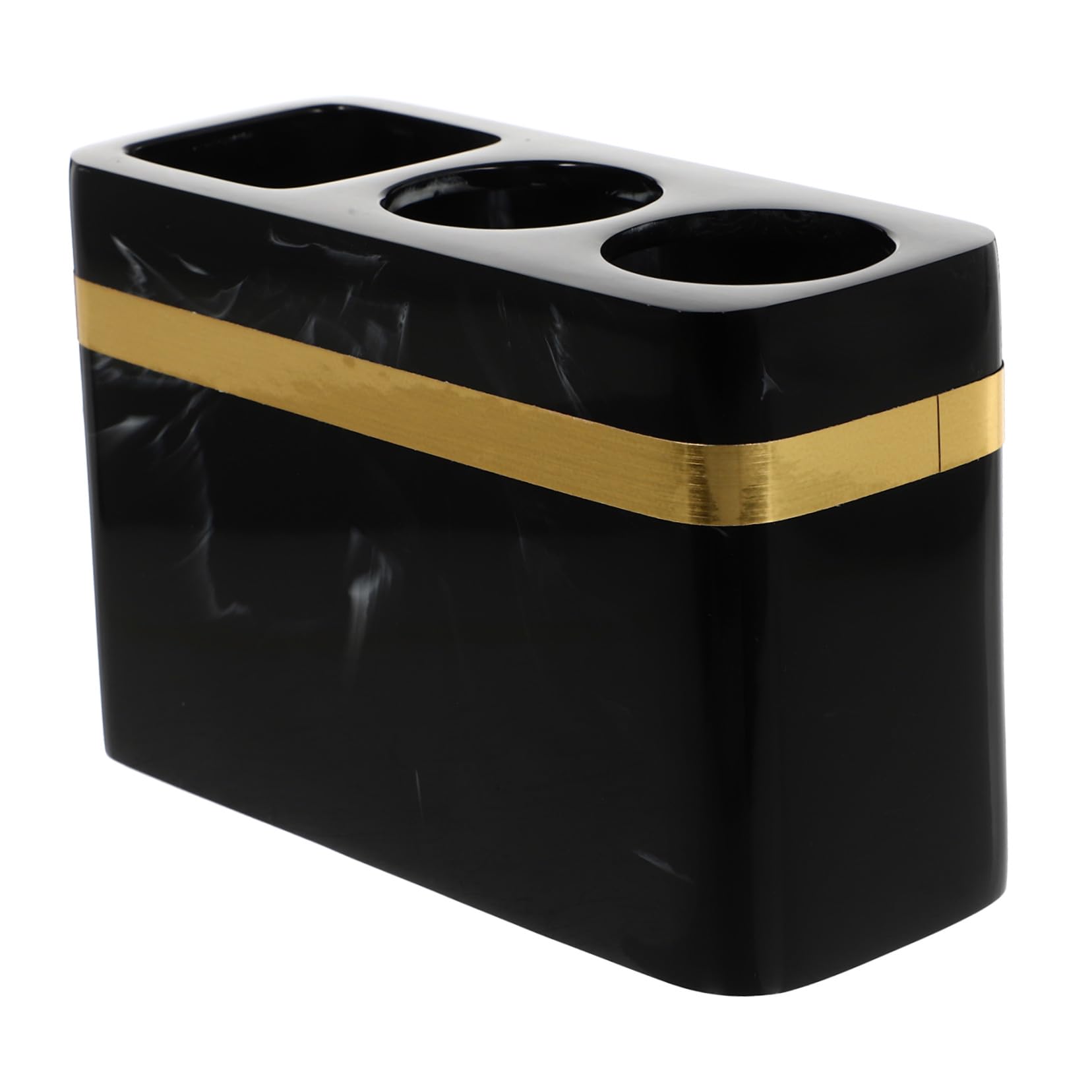 Soporte de Pared para Cepillos y Pasta de Dientes con Diseño Compacto y Elegante Almacenamiento para Afeitadoras para Baño Color Negro con Textura de Tinta Phnom Penh