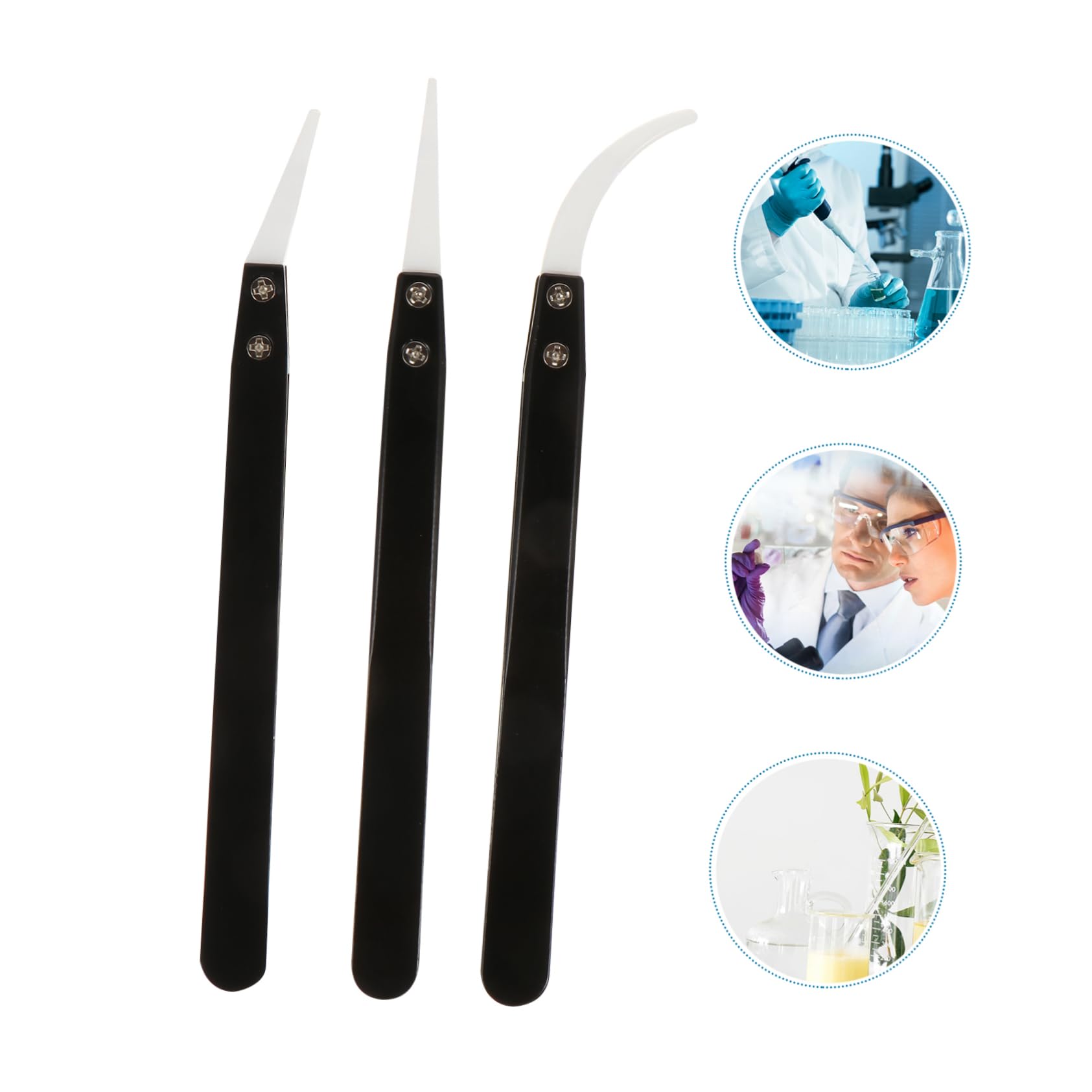 Hemobllo 9pezzi Pinze Ceramiche Isolanti Resistenti Al Calore Di Pinze Per Regolazioni Di Precisione Anti-statiche e Non Conduttive Manico Inossidabile Per Fai Da Te e Cucina