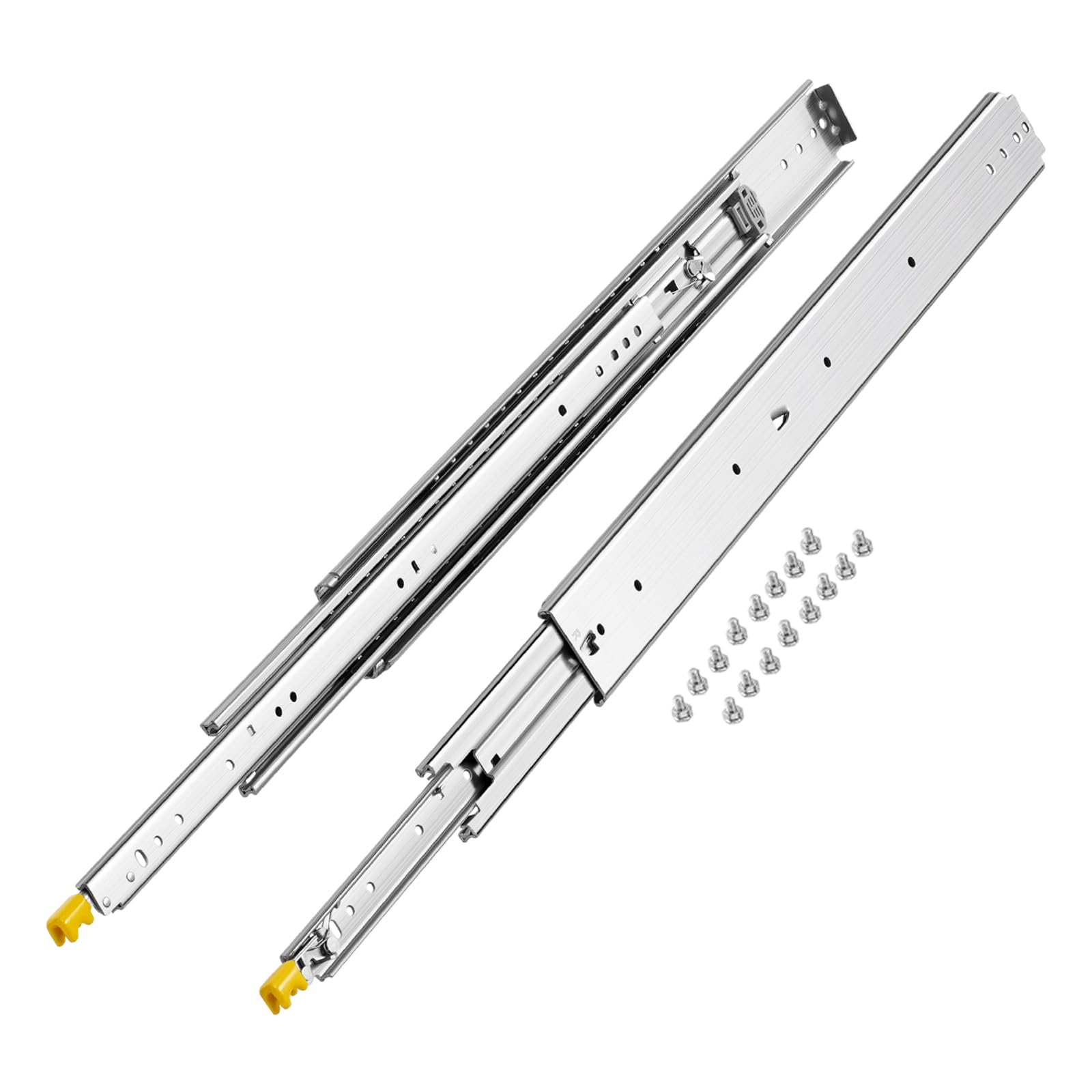 VEVOR 1 para szyn do szuflad z pełnym wysuwem 812 mm, udźwig 226 kg, prowadnice szuflad, łożyska kulkowe z blokadą, boczne szyny teleskopowe, idealne do szafek, szuflad przemysłowych