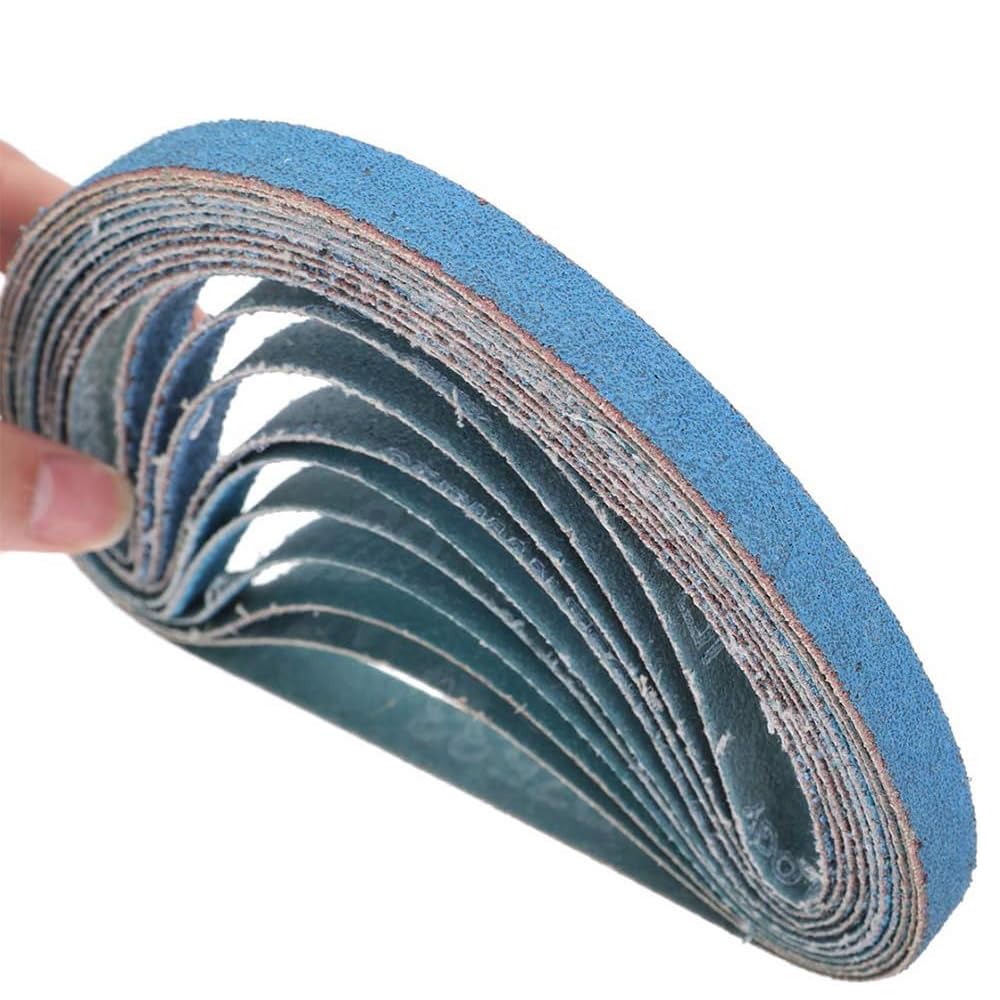10 Bandas Abrasivas De Lija 457 X 13 Mm - Grano 1000, Para Pulir Metal, Plástico, Madera - Alta Resistencia Al Desgaste