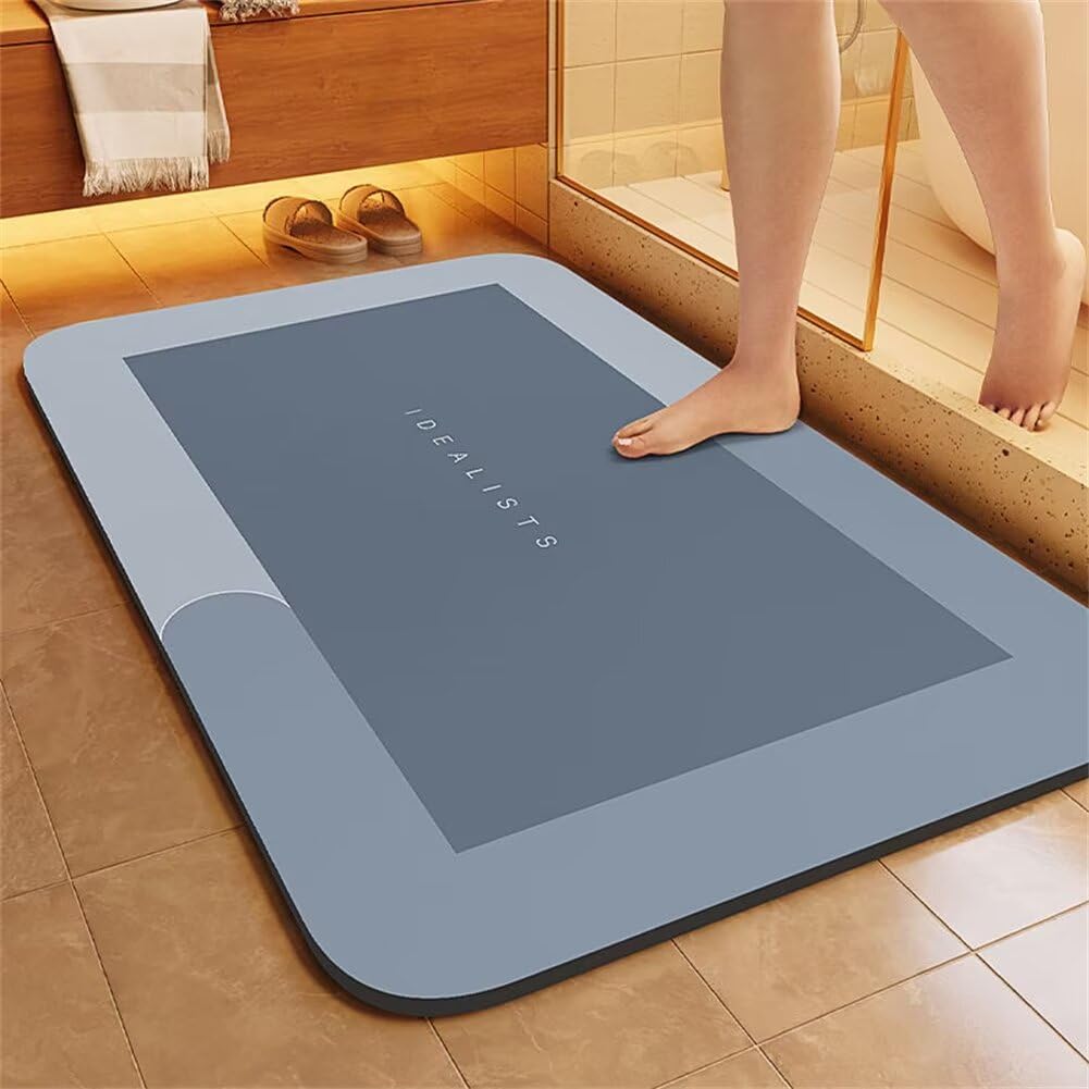 Tappeto Bagno, Tappeti Bagno, Tappeto Ingresso Interno, Tappetino Bagno Pietra, Tappeto Bagno Assorbente Antiscivolo, Tappeto Doccia Ingresso, Tappetino Doccia, Tappetini Bagno, Blue 140x200cm