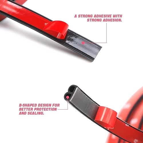 Miniatura 4 de Tira de sellado de goma autoadhesiva de doble capa para puerta de automóvil, 5 agujeros, aislamiento de ruido, protector de bordes, accesorios