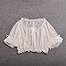 BLESSUME Girls Summer Lolita Crop Top White