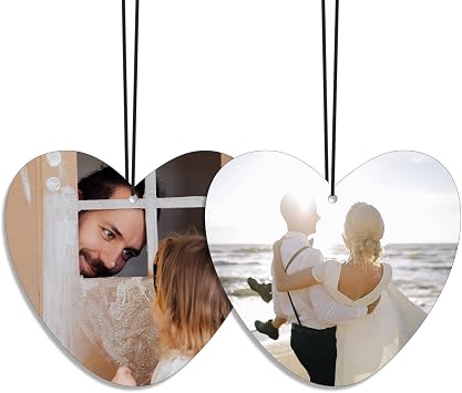Custom Air Freshener for Car for Men or Women Personalized Car Fresheners Gifts with Text/Photo Heart-shaped