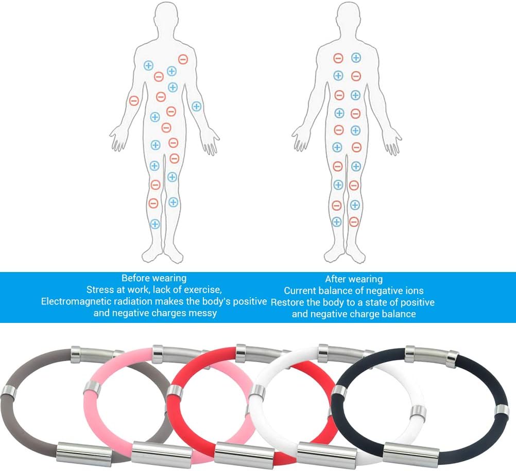 Anti-Static Bracelet Wrist Straps Band Rubber Bracelets Reusable Adjustable Eliminate Body Static for Women and Men (women-18cm-black)