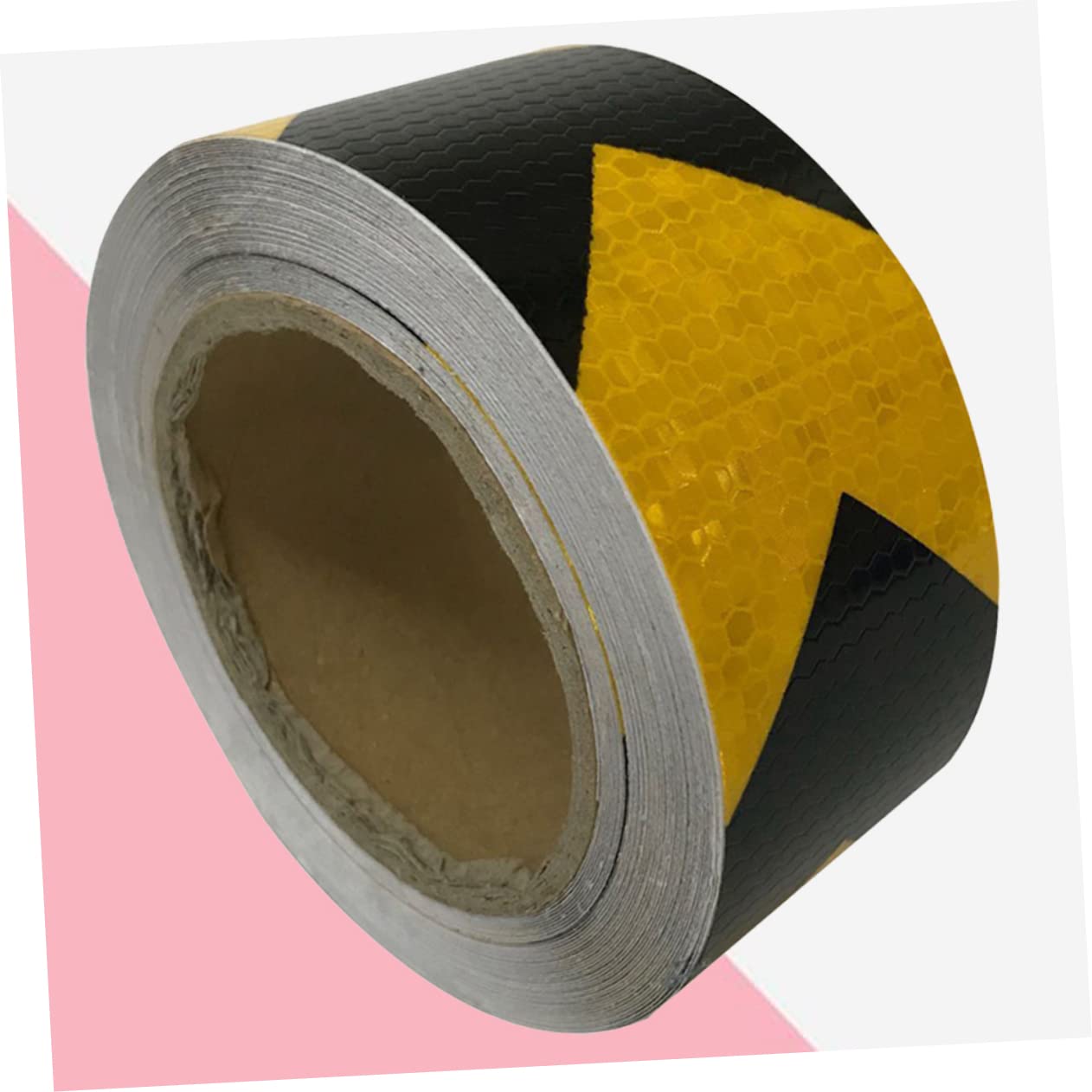 PRETYZOOM Cinta Reflectante De Advertencia De Seguridad Fluorescente Flechas, Autoadhesiva, Lavable y Resistente, 5 Cm x 25 M, Para Señalización De Peligro y Marcado De Seguridad Vial