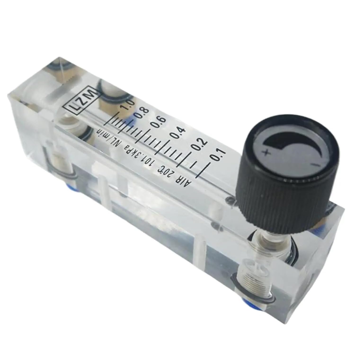 1Pcs 0.1-1LPM LZM-4T Acrylic Panel Panel Air Flowmeter Rotameter with Control Valve Push in Fit 6mm OD Tube