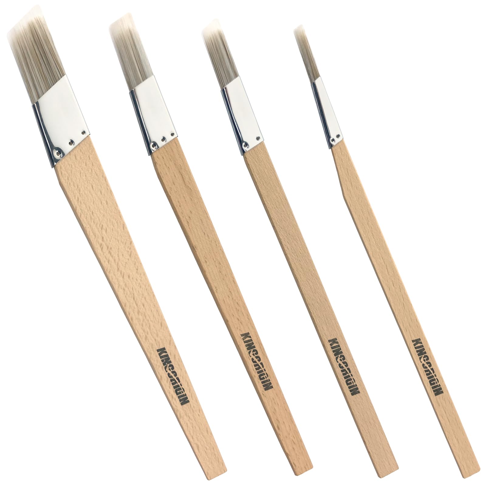 King Origin Trim Paint Brushes Set of 4-0.25", 0.5", 0.7", 1"