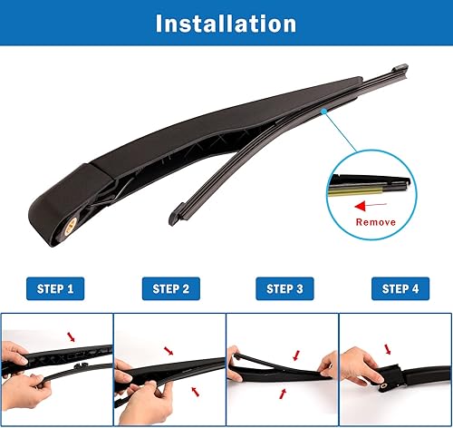 Vista 37 de WTI Juego de limpiaparabrisas trasero compatible con Ford Expedition 2009-2016 / Compatible con Lincoln Navigator 2009-2016 SUV, kit