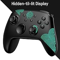 Vista 2 de FUNLAB Switch Pro - Controlador inalámbrico compatible con Nintendo SwitchOLEDLite, control remoto Bluetooth FF con 7 colores LED, paleta