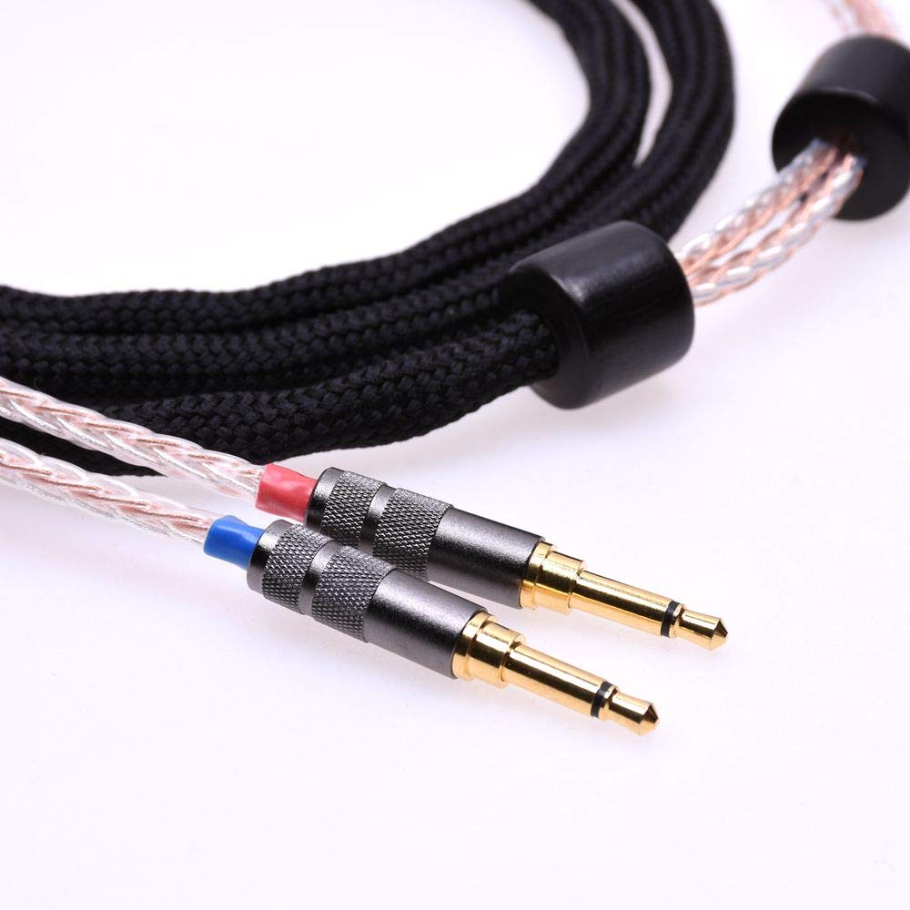 Black 16 Cores 5N Pcocc for Denon AH-5200 AH-7200 AH-9200 Headphone Upgrade Cable Extension Cord (1.2meter(4feet), Hybrid Cable)