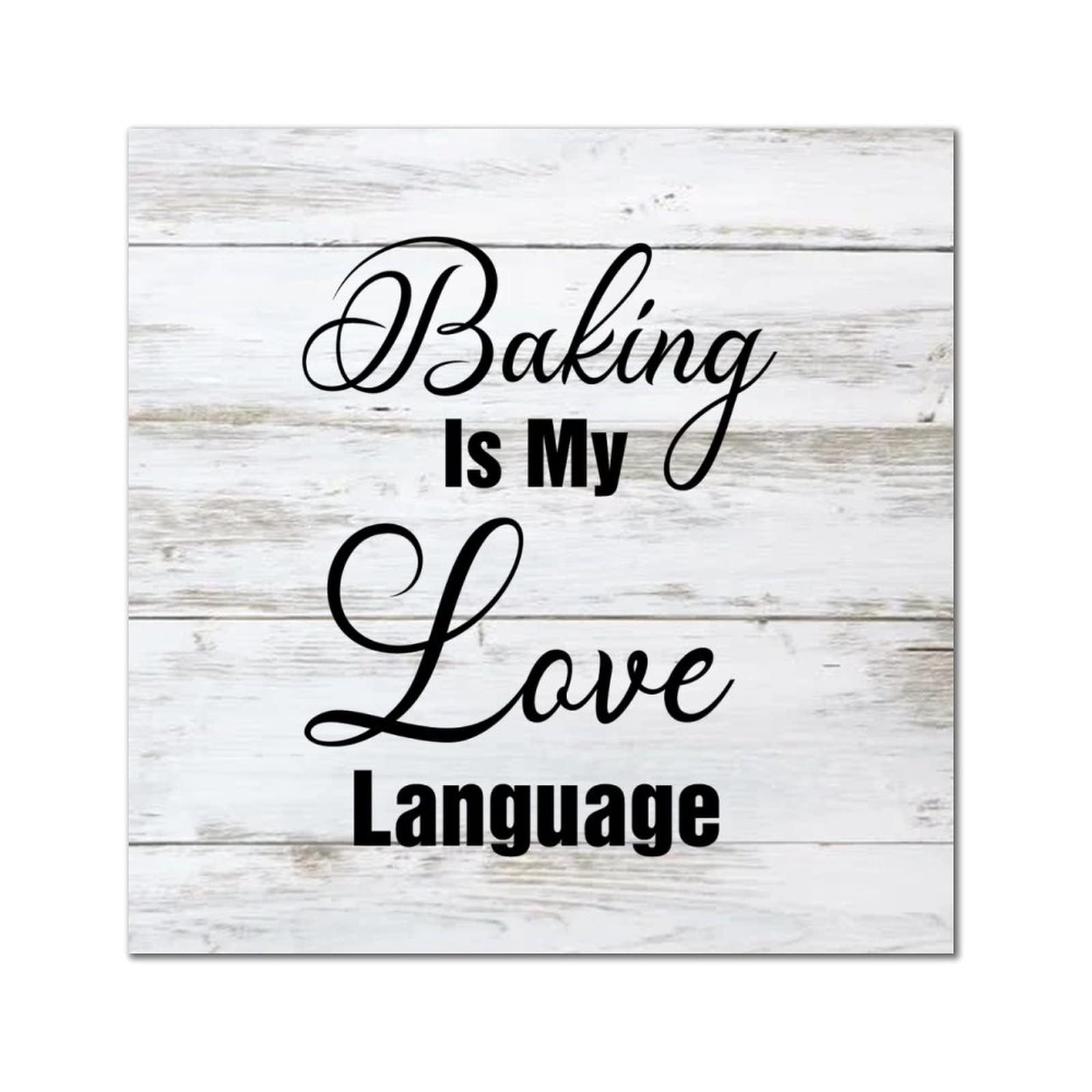 Baking is My Love Language : exprimez votre passion avec cette plaque en bois