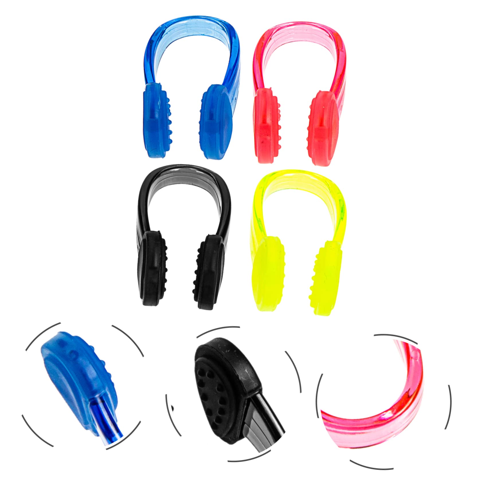 Toddmomy Pinzas Nasales De para Natación Resistentes Y Cómodas para Nadadores Colores Azul Negro Rosa