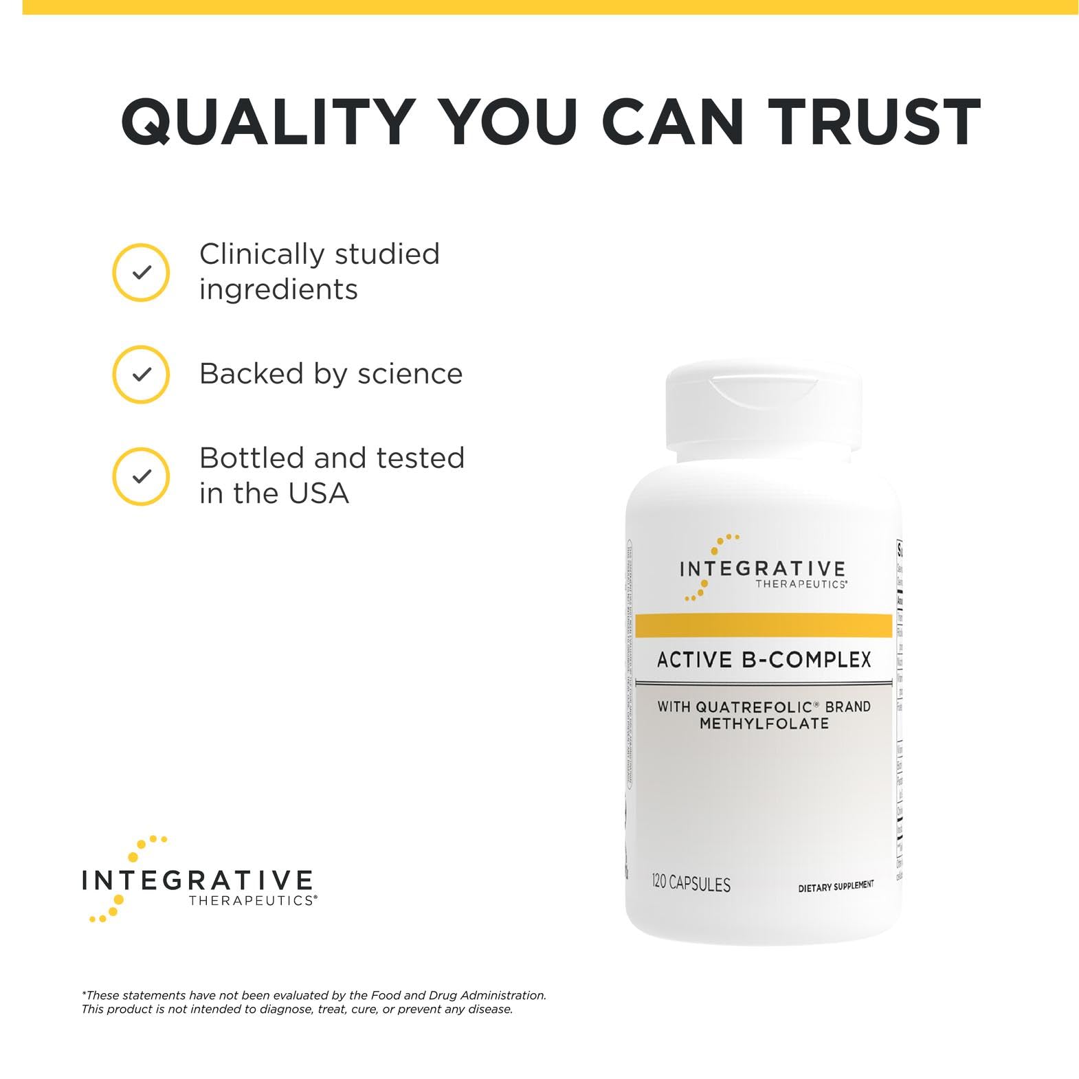 Integrative Therapeutics Active B-Complex with Methylfolate, 120 Count — Amazon image 6