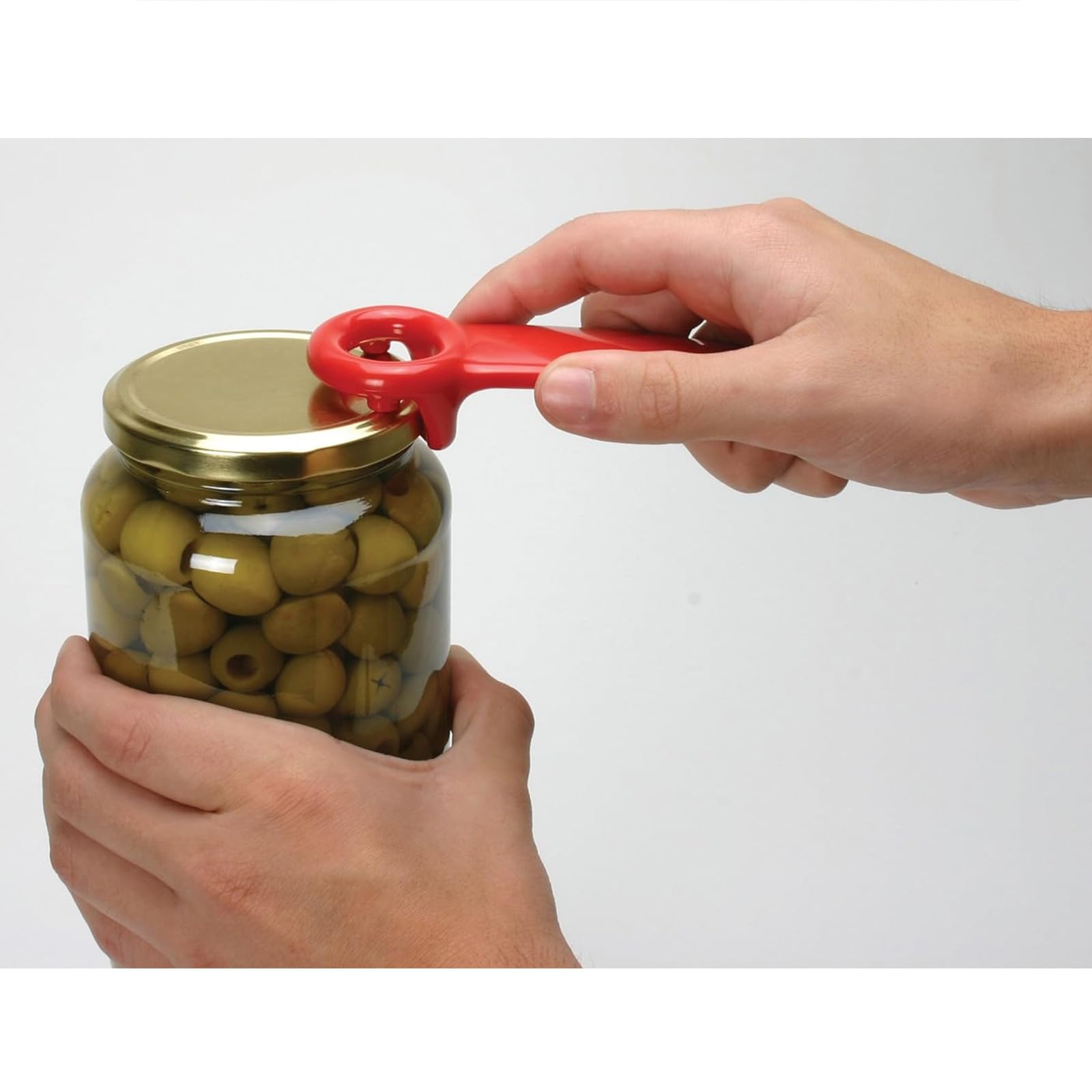 JYTDBCS Easy Jar Opener - Plastic Jar Key for Weak Hands Elderly, Children, Red, 5.62 inches - Image 4