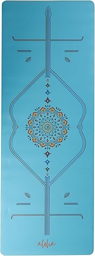 Aloha Bliss - Tapete de yoga Goma natural antideslizante, ecológica y resistente al sudor, alfombrilla de entrenamiento gruesa, 72 x 27 pulgadas