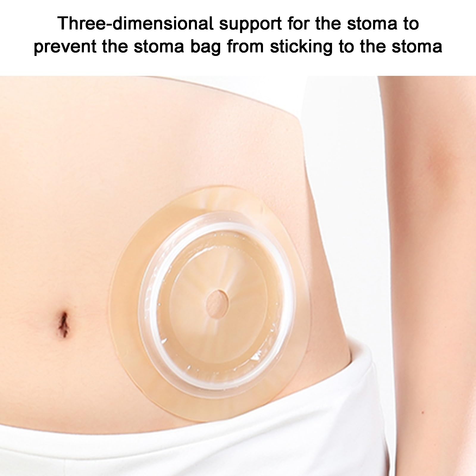 Fascia Addominale Post Operatoria, Cintura Stoma, con Tasca Esterna Rimovibile e Rivestimento Protettivo, Lunghezza Regolabile, per la Cura di Colostomie e Ileostomie(M)