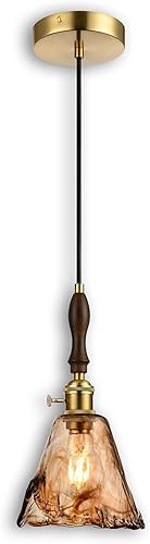 Miniatura 16 de Iluminación colgante, moderno vidrio de color ámbar soplado a mano, lámpara colgante ovalada, acabado de bronce aceitado para cocina, comedor,