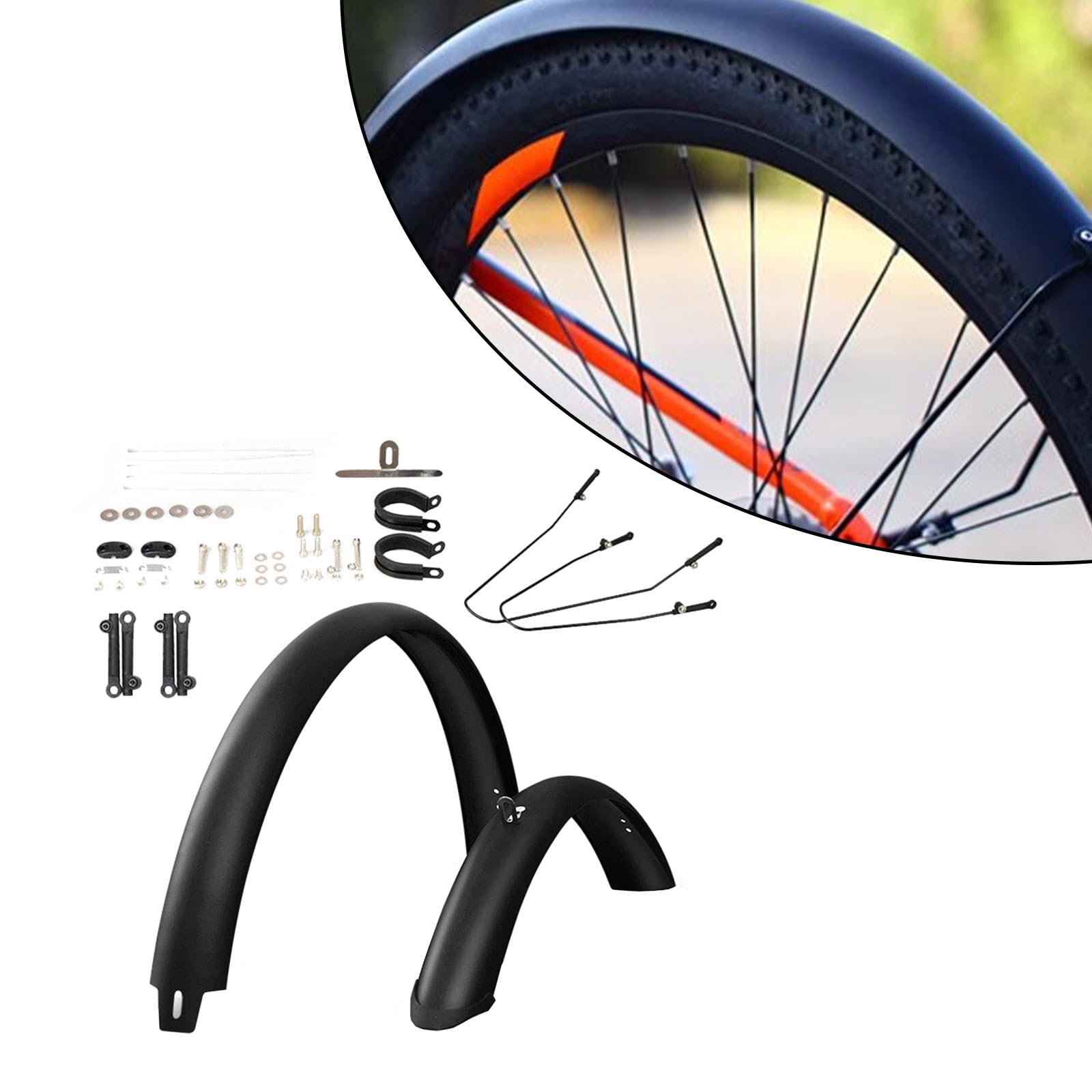 F Fityle Garde-Boue pour vélo de Montagne, Garde-Boue pour vélo de Route, Garde-Boue Extra Large à Couverture complète, Protecteur de Pneu de vélo, Garde-Boue